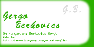 gergo berkovics business card