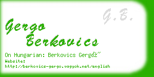 gergo berkovics business card